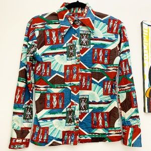 Vintage Patterned Button Down